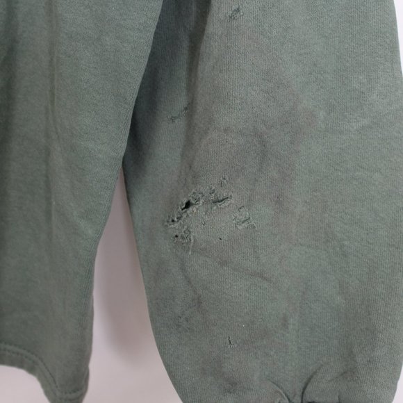 VTG Nike Side Swoosh Faded Olive Sweatshirt J274 - Picture 7 of 7